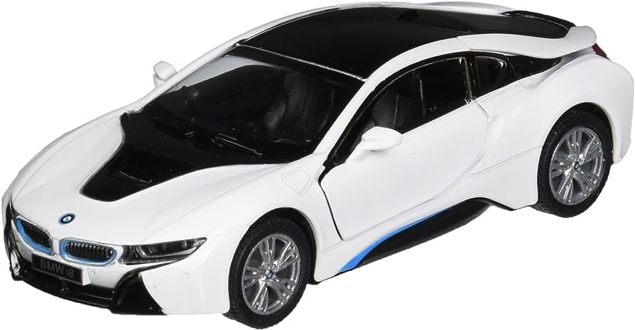 KiNSMART automobilis BMW i8 baltas
