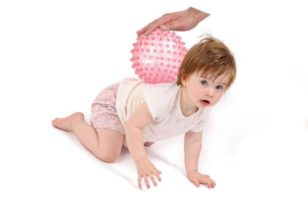 LUDI mankštos kamuolys rožinis 20 cm