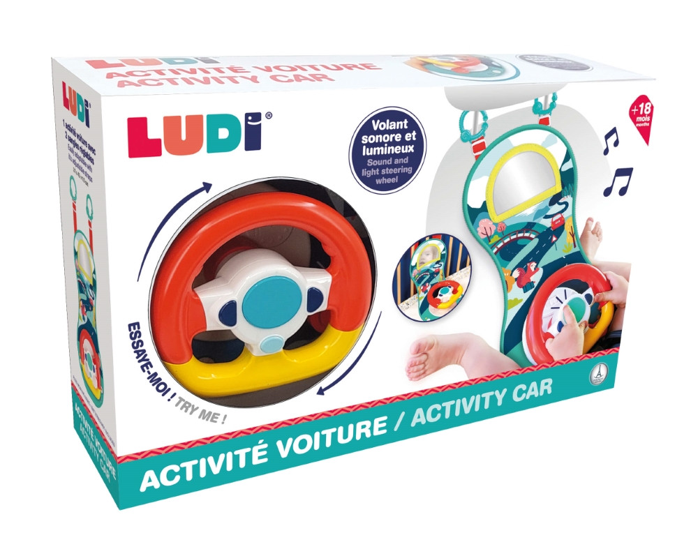LUDI interaktyvus prikabinamas automobilio vairas