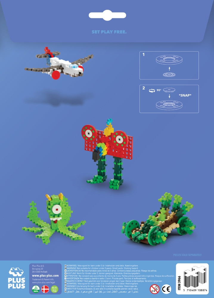 Plus Plus aksesuarų rinkinys raudonai geltonas