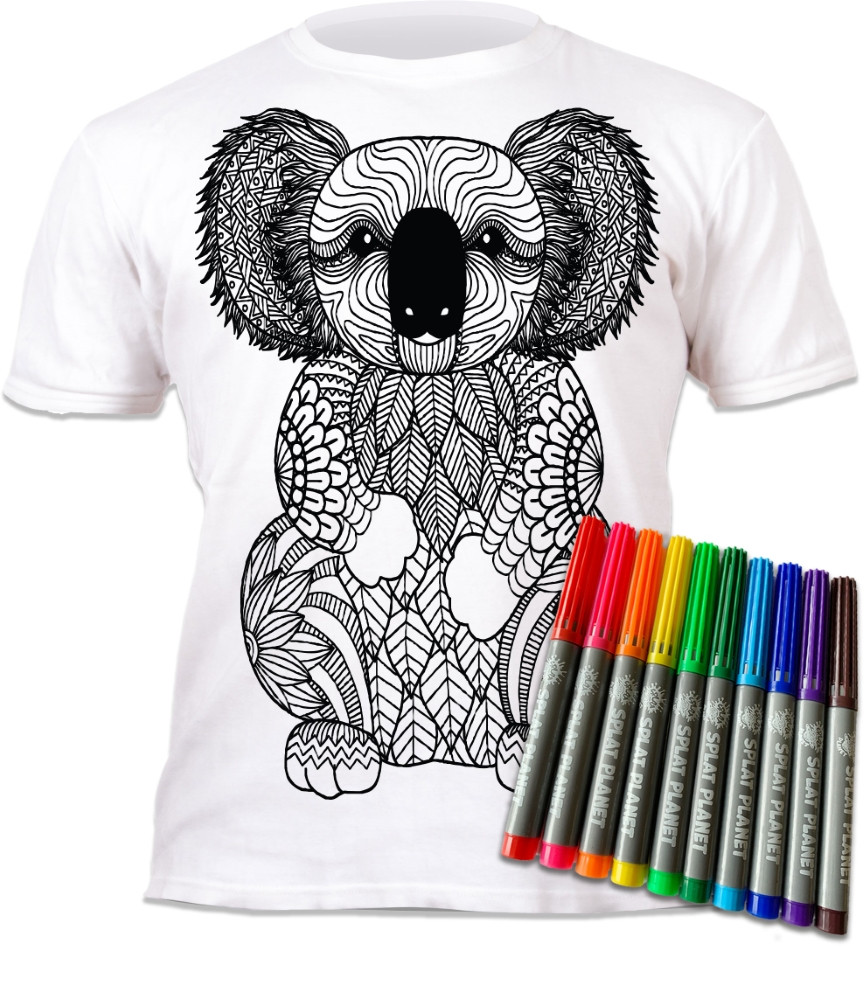 Splat Planet marškinėliai su flomasteriais Koala