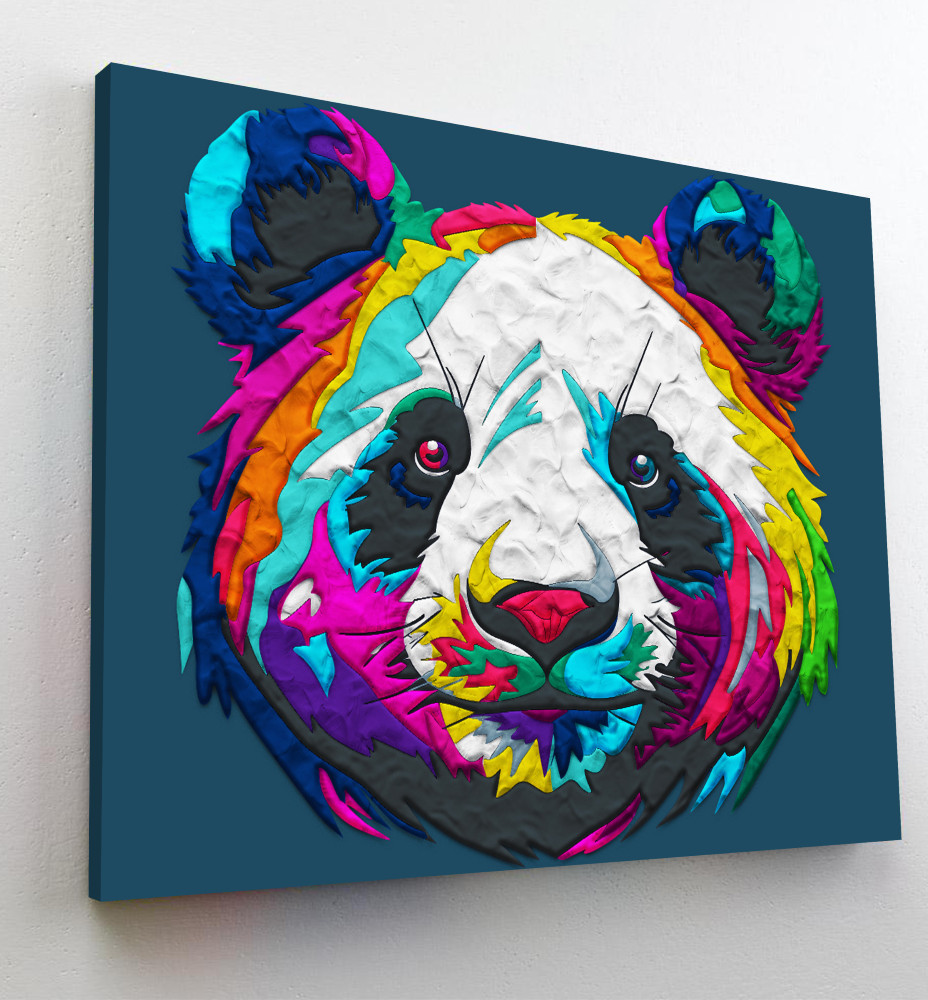 Splat Planet paveikslas iš modelino Panda 30x40cm