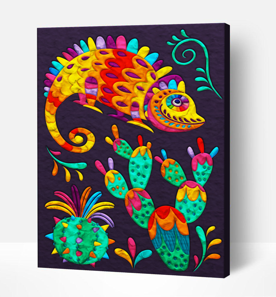 Splat Planet paveikslas iš modelino Šventė 30x40cm