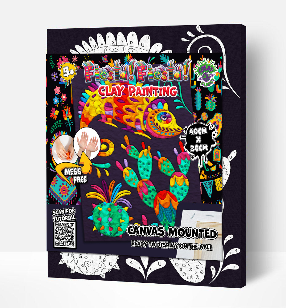 Splat Planet paveikslas iš modelino Šventė 30x40cm