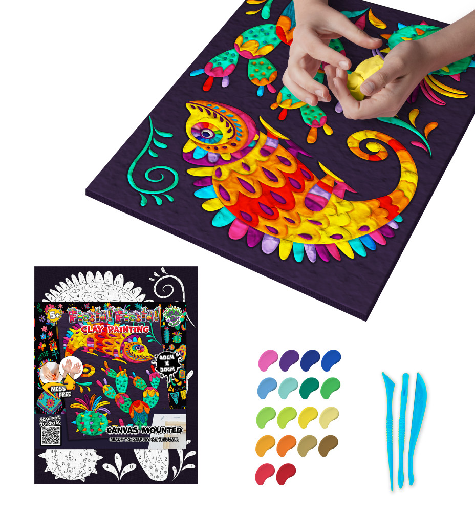 Splat Planet paveikslas iš modelino Šventė 30x40cm