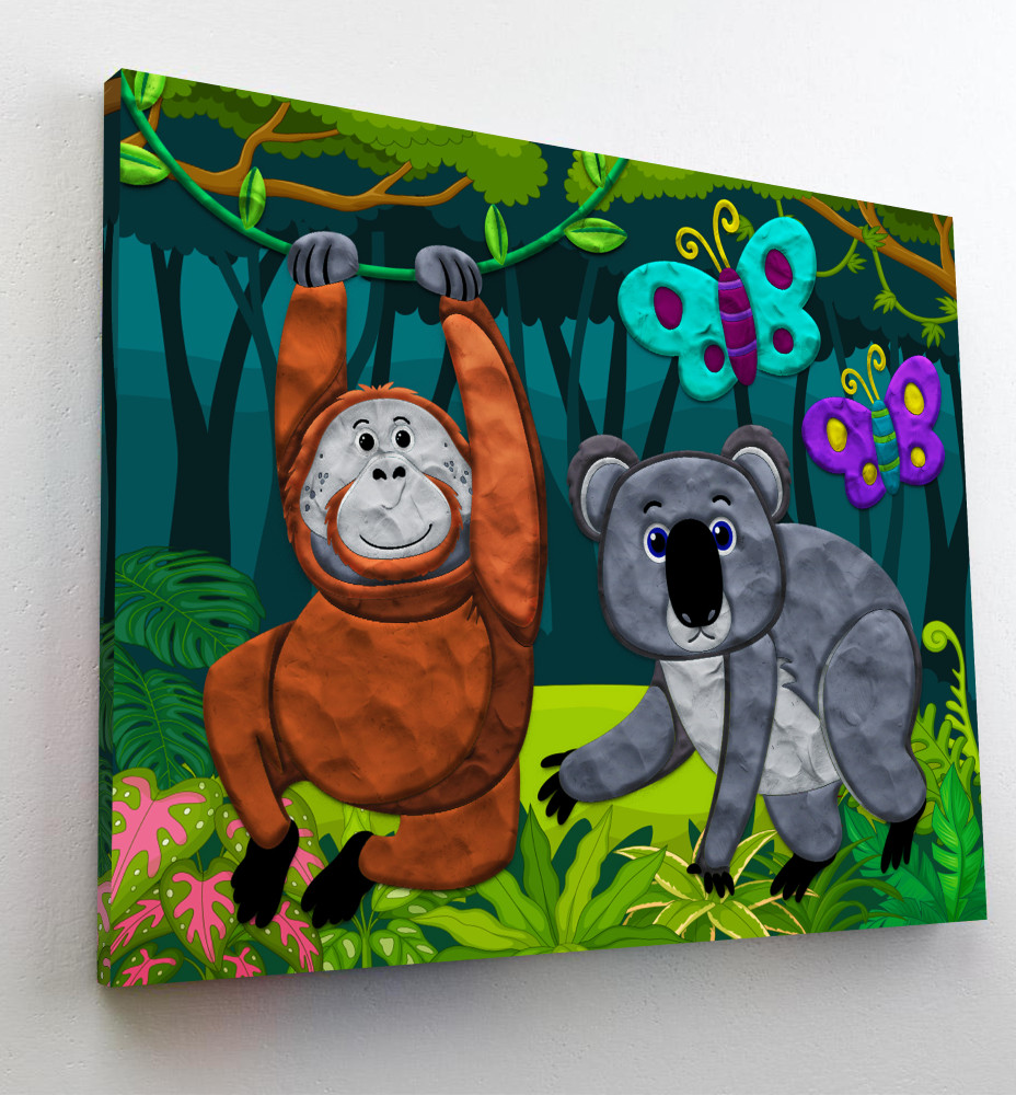 Splat Planet paveikslas iš modelino Džiunglės 30x40cm