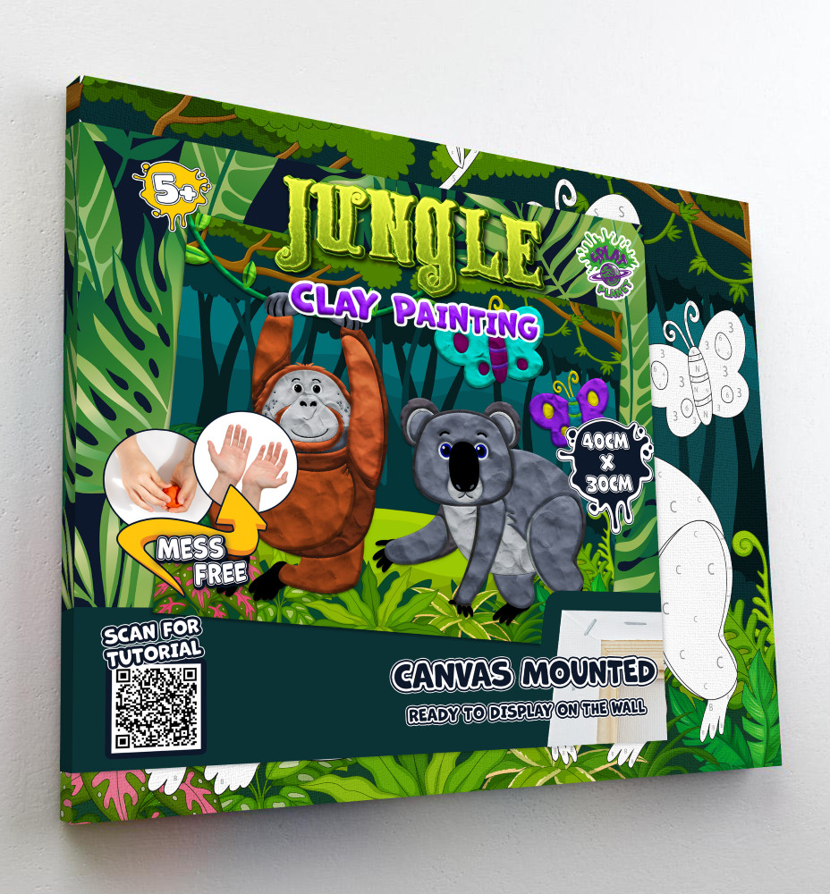 Splat Planet paveikslas iš modelino Džiunglės 30x40cm