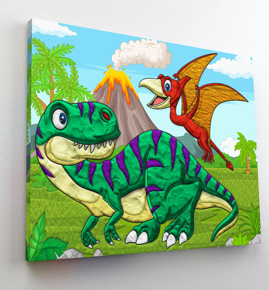 Splat Planet paveikslas iš modelino Dinozaurai 30x40cm