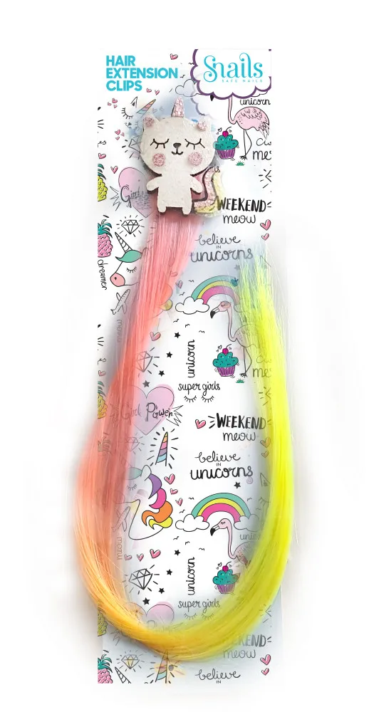 Snails plaukų sruogelė su segtuku Katinėlis Vienaragis