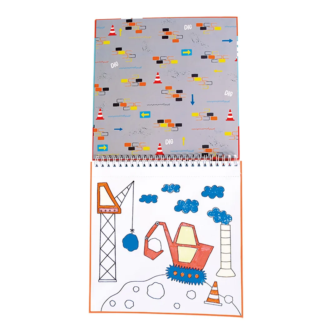 Spalvinimo rinkinys su stebuklingais flomasteriais Statybos