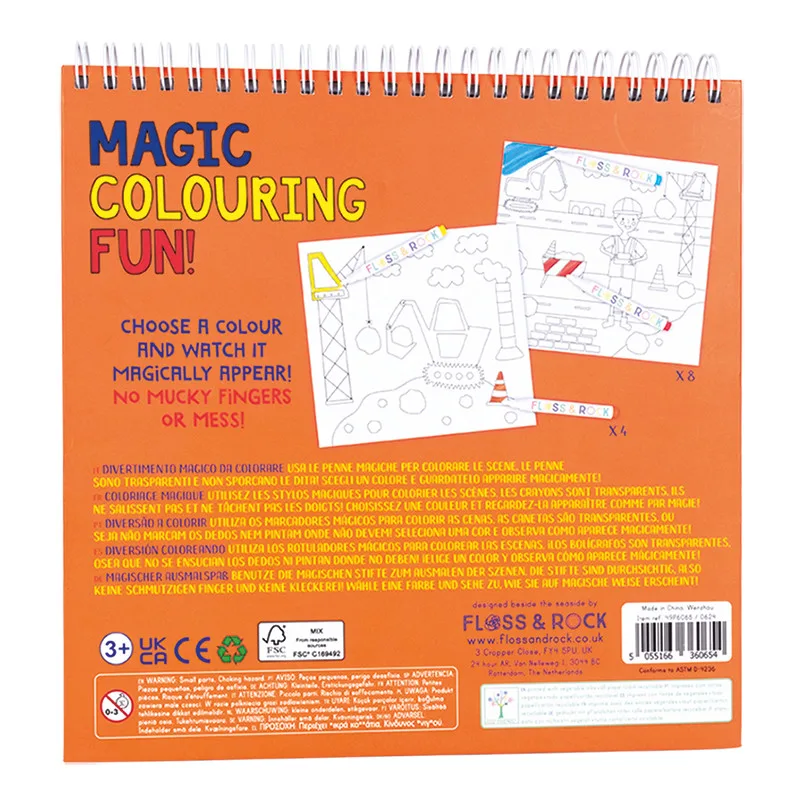Spalvinimo rinkinys su stebuklingais flomasteriais Statybos