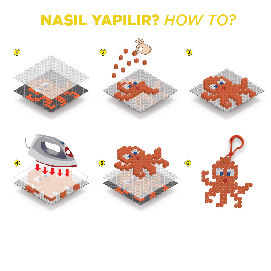 Red Castle lyginimo karoliukai pakabukas Aštuonkojis