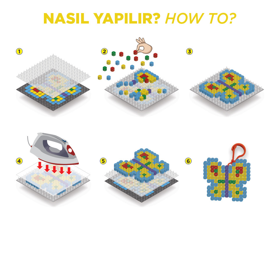 Red Castle lyginimo karoliukai pakabukas Drugelis