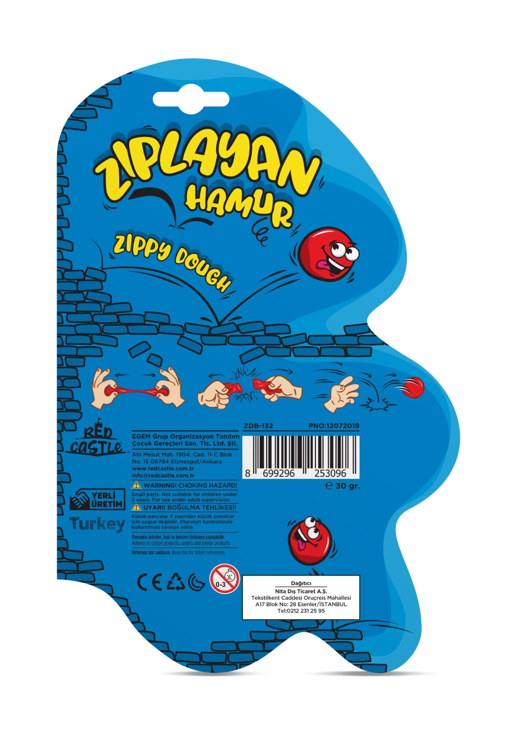 Red Castle šokinėjantis modelinas raudonas 30 g