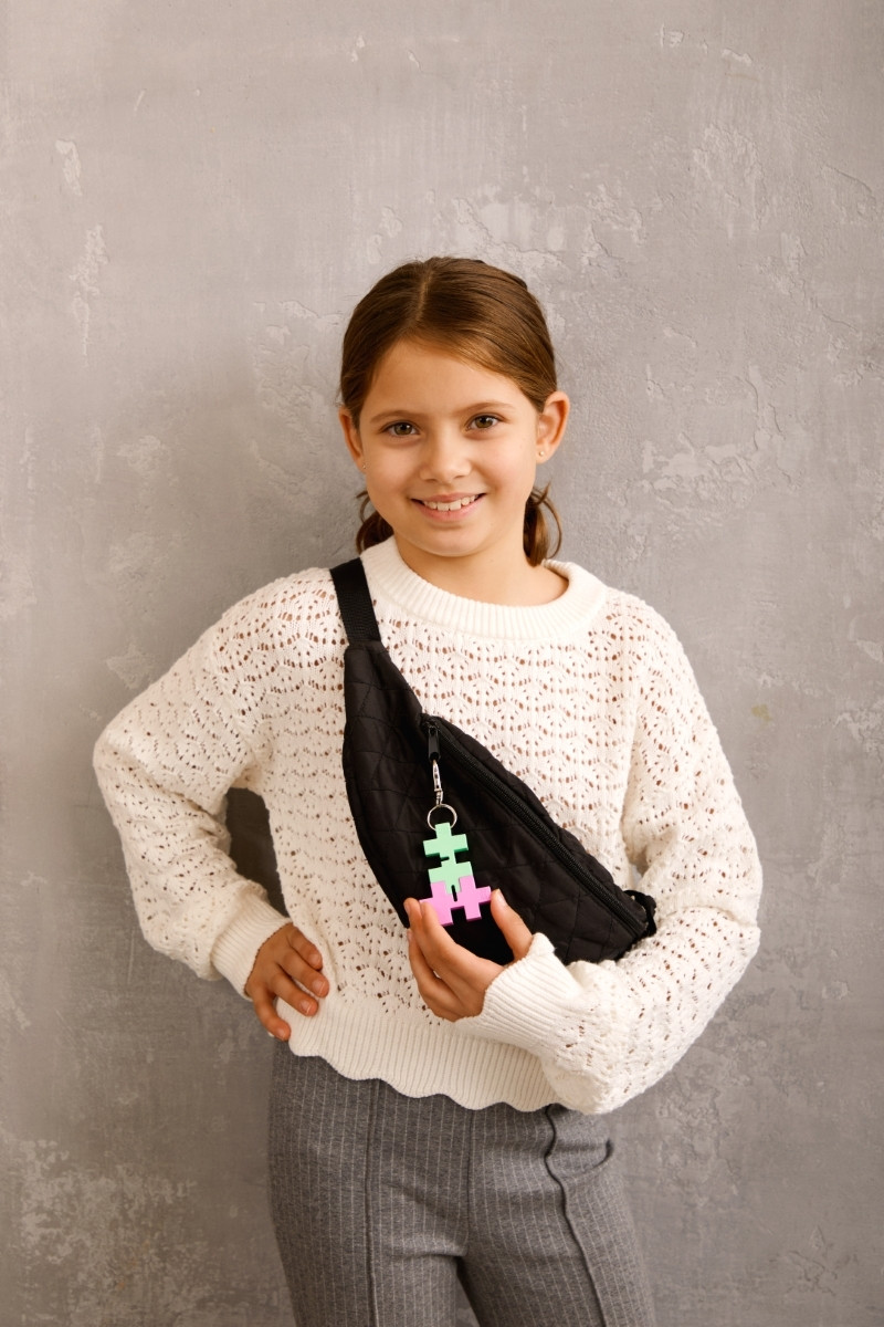 Plus Plus HEXEL DUO raktų pakabukas mėtinė/violetinė