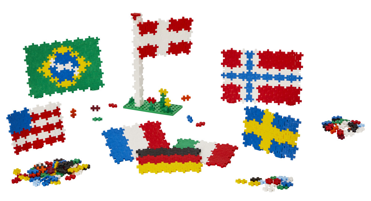 Plus Plus edukacinė dėžė Pasaulio Vėliavos 2400 det