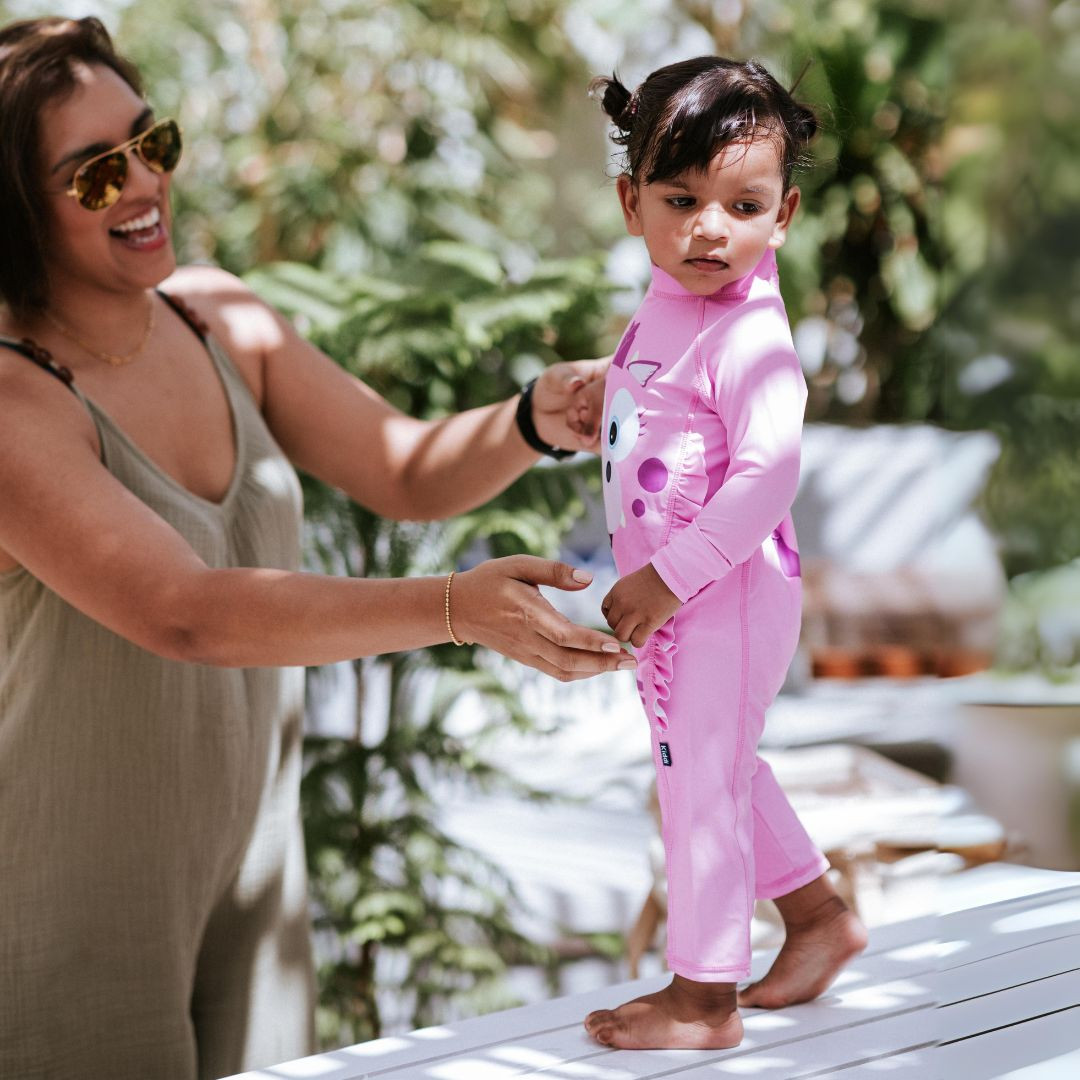 Maudymosi kostiumas Rožinis Drakonas 3-4 m