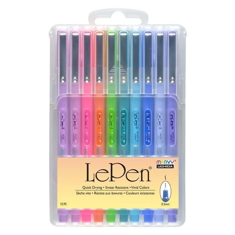 MARVY stilingi rašikliai plonu antgaliu „Le Pen” 4300-10CX Bright 10 vnt