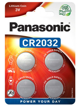 Baterija Panasonic Lithium CR2032 (4 vnt.)