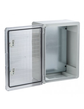 PlastikinÄ dÄÅ¾Ä Plastim PP3015 (400x300x220, su skaidriomis durelÄmis, pilka, IP65, IK08)