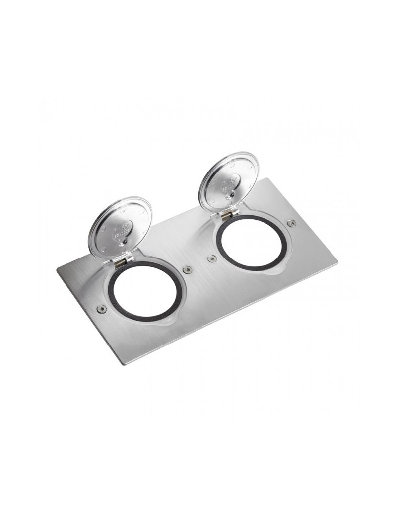 GrindinÄs dÄÅ¾utÄs apdaila 2x2 mod. Legrand 089702 (nerÅ«dijanÄio plieno)