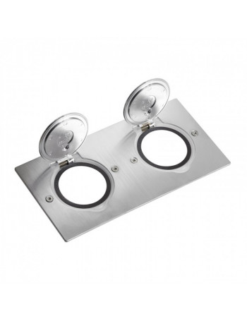 GrindinÄs dÄÅ¾utÄs apdaila 2x2 mod. Legrand 089702 (nerÅ«dijanÄio plieno)