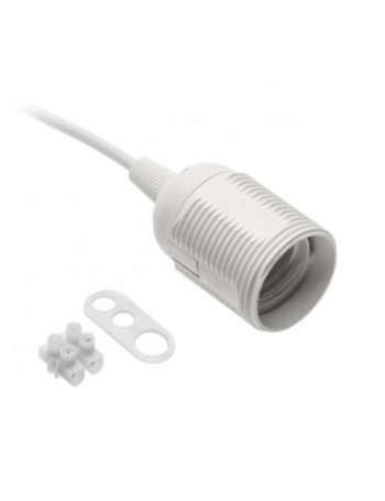 LemputÄs lizdas su laidu baltas GTV GZ-E27000-00 (baltas, E27, 60W)