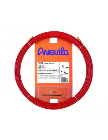 Kabelio pratraukÄjas (15m, 4mm, raudonas, plieninis)