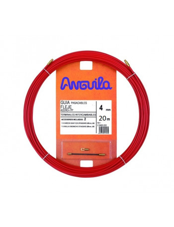 Kabelio pratraukÄjas (20m, 4mm, raudonas, plieninis)