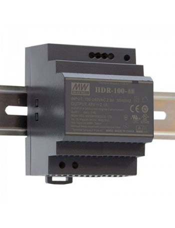 Impulsinis maitinimo Å¡altinis 12V 90W 7.5A, tvirtinamas ant DIN bÄgio, MEAN WELL, HDR-100-12N
