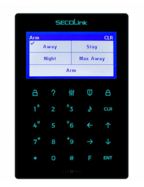 KlaviatÅ«ra SECOLINK KM25M (juoda, LCD, balso praneÅ¡imai, lieÄiamas ekranas)