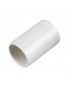 Tiesus sujungimas 32mm vamzdÅ¾iams su iÅ¡platintu galu, baltas (100)