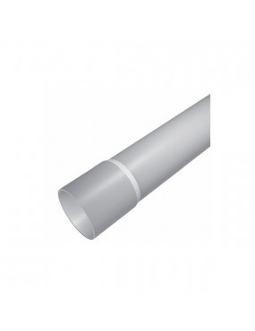 PVC vamzdis pilkas 50mm su iÅ¡platintu galu 3m (5)