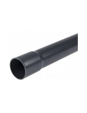 PVC vamzdis juodas 25mm su iÅ¡platintu galu 3m (15)
