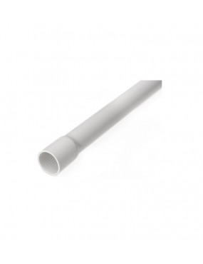 PVC vamzdis baltas 40mm su iÅ¡platintu galu 3m (5)