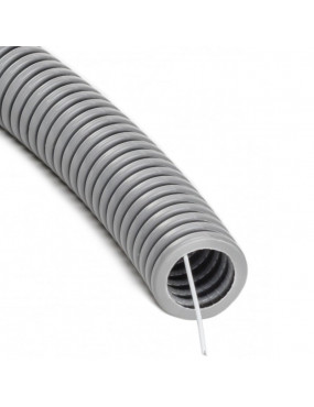 Gofruotas vamzdis su viela 20mm (behologenÅ³, pilkas, 100m, 750 N/5 cm, D20) GLOB-EL GL200W