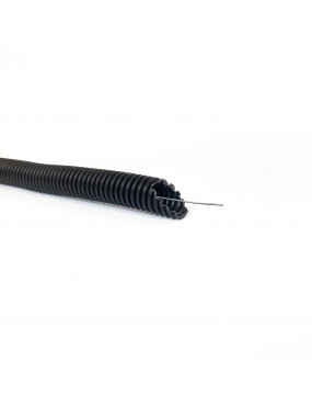 Gofruotas vamzdis su viela 16mm (behologenÅ³, juodas, 100m, 750 N/5 cm, D16) GLOB-EL GL100WUV