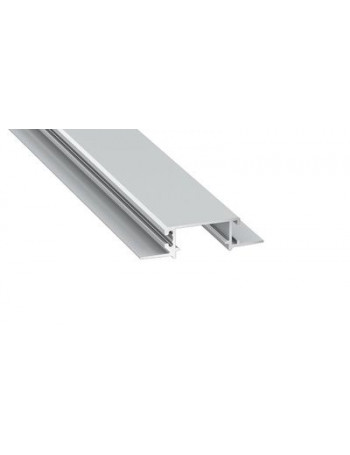 Aliuminis Ä¯leidÅ¾iamas profilis Zati Lumines LED juostoms (priglaistomas, pilkas, 2m)