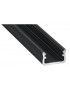 Aliuminis profilis Lumines LED juostoms A (juodas, anoduotas, 3m)