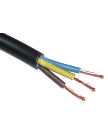 Lietkabelis OMY kabelis 3x1.0mm2 (juodas, 100m)