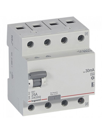 SrovÄs nuotekio relÄ su automatiniu jungikliu Legrand 402074 (A, 25A, 4P, 30mA, 400V)