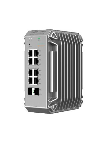 8 prievadÅ³ industrinis komutatorius Ruijie Reyee RG-NIS3100-8GT4SFP-HP (Valdomas, 8 x PoE+)