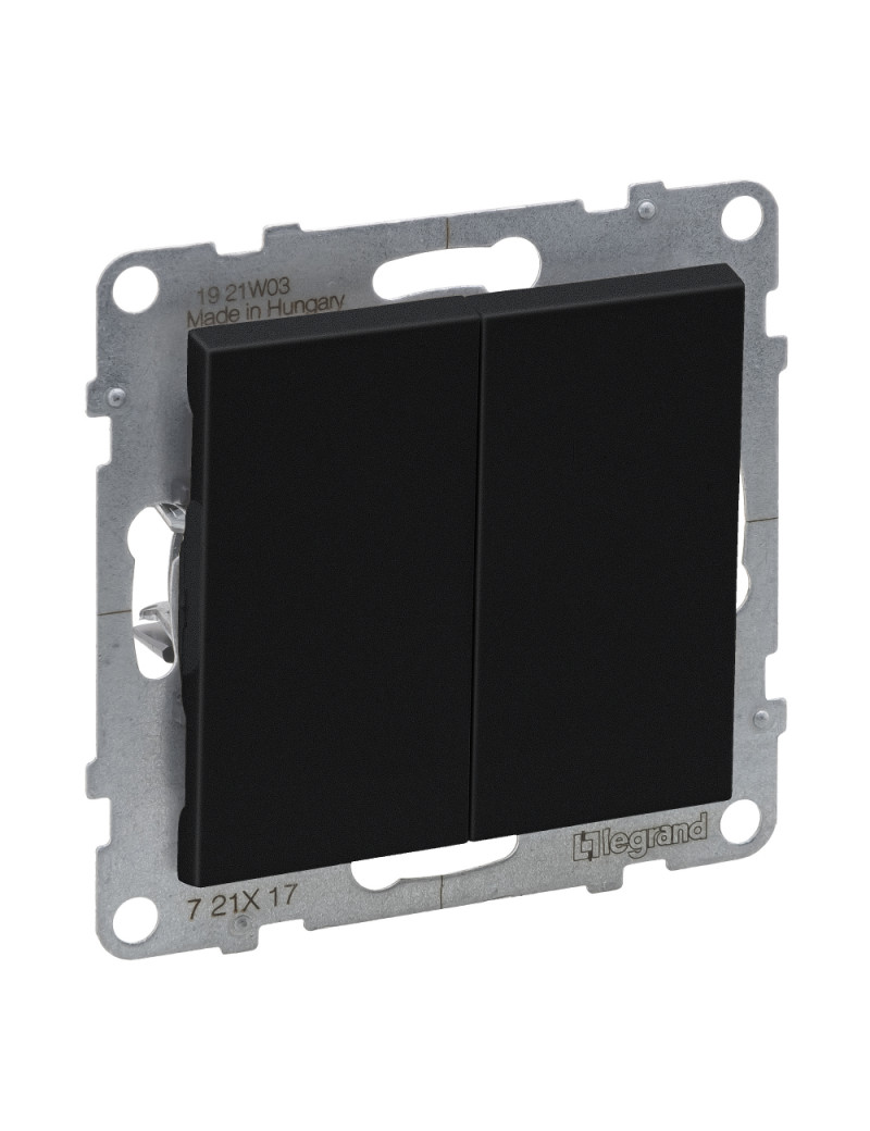 2 kl. juodas mygtukas Suno Legrand 721417
