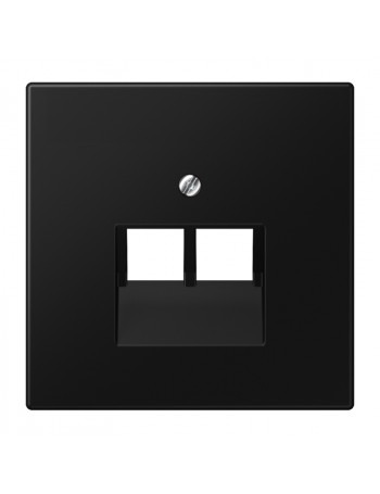 Kompiuterinio lizdo apdaila JUNG LS969-2UASWM (juoda, matinÄ, 2xRJ45)