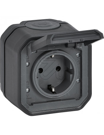 VirÅ¡tinkinis 1vt. kiÅ¡tukinis lizdas Plexo Legrand 069799L (IP55, juodas, su Ä¯Å¾eminimu)