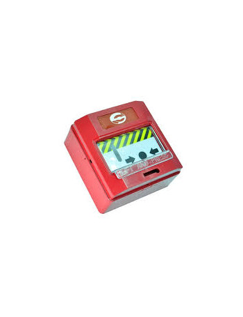 Gaisro pavojaus mygtukas NB525 (vidaus, NO, su stikliuku)