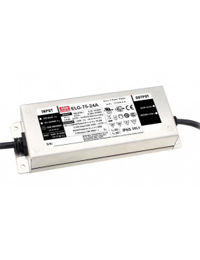 Impulsinis maitinimo Å¡altinis LED 24V 75W 3.15A, PFC, IP65, dimeriuojamas, MEAN WELL, ELG-75-24A-3Y