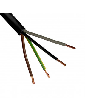 Lietkabelis OMY kabelis BVV-LL 4x1.5mm2 (juodas, 100m)