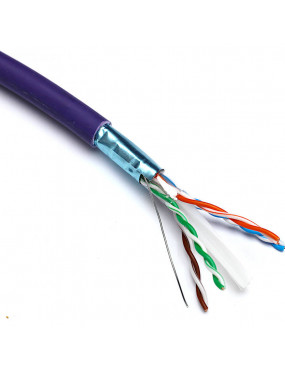 Kabelis ryÅ¡io Excel 190-076 Cat6 F/UTP  (LZSH, B2CA, violetinis, ritÄ 305m.)