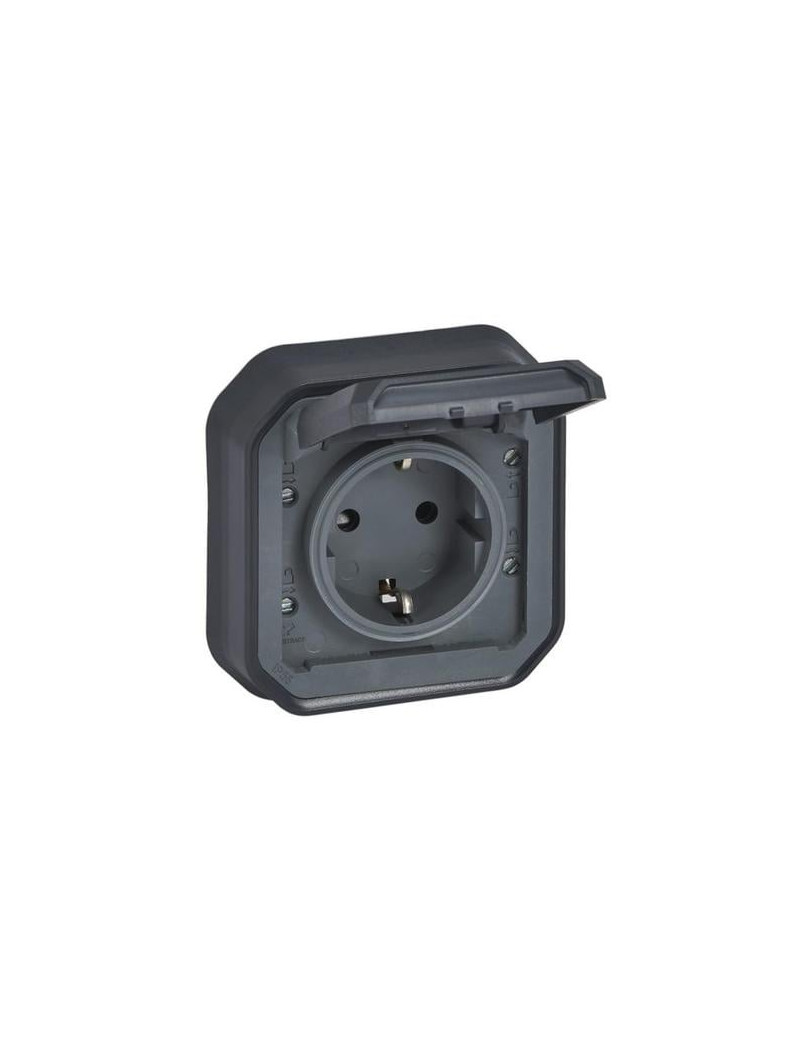 Potinkinis kiÅ¡tukinis lizdas su Ä¯Å¾eminimu ir dangteliu Legrand 069859L (Antracitas)